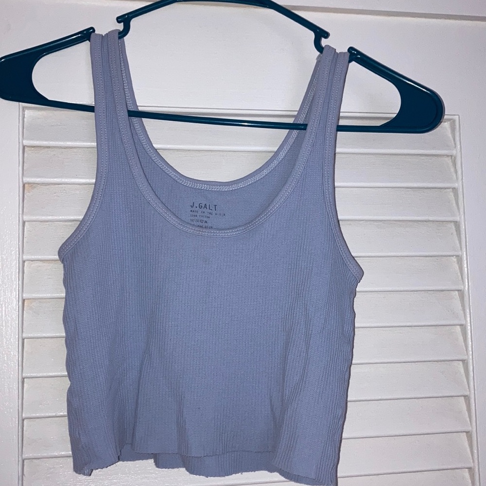 Blue crop top